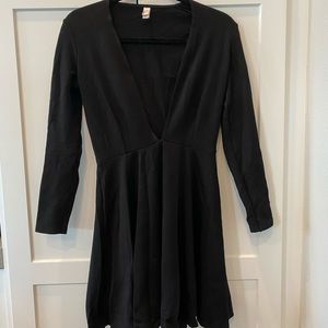 American Apparel Deep V Skater Dress